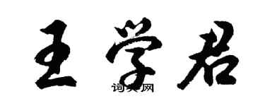 胡问遂王学君行书个性签名怎么写