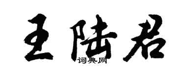 胡问遂王陆君行书个性签名怎么写