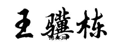胡问遂王骥栋行书个性签名怎么写