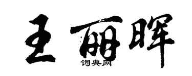 胡问遂王丽晖行书个性签名怎么写