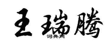 胡问遂王瑞腾行书个性签名怎么写