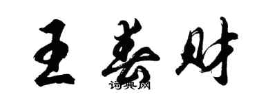 胡问遂王春财行书个性签名怎么写