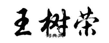 胡问遂王树荣行书个性签名怎么写