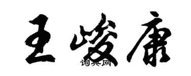 胡问遂王峻康行书个性签名怎么写