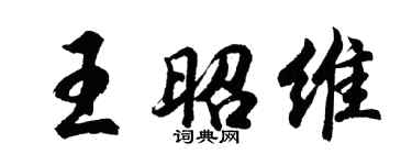 胡问遂王昭维行书个性签名怎么写