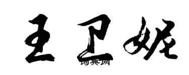 胡问遂王卫妮行书个性签名怎么写