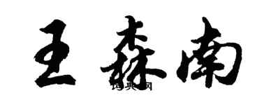 胡问遂王森南行书个性签名怎么写