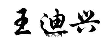 胡问遂王迪兴行书个性签名怎么写