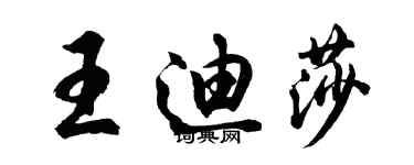 胡问遂王迪莎行书个性签名怎么写