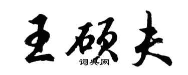 胡问遂王硕夫行书个性签名怎么写