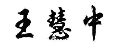 胡问遂王慧中行书个性签名怎么写