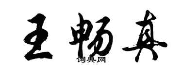 胡问遂王畅真行书个性签名怎么写