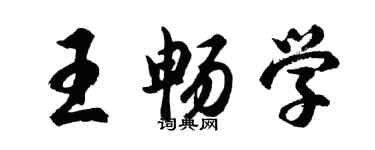 胡问遂王畅学行书个性签名怎么写