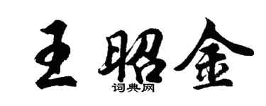 胡问遂王昭金行书个性签名怎么写