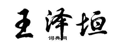 胡问遂王泽垣行书个性签名怎么写
