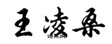 胡问遂王凌桑行书个性签名怎么写