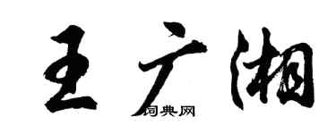 胡问遂王广湘行书个性签名怎么写