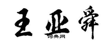 胡问遂王亚舜行书个性签名怎么写