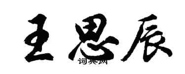 胡问遂王思辰行书个性签名怎么写