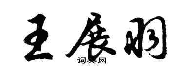 胡问遂王展羽行书个性签名怎么写