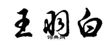 胡问遂王羽白行书个性签名怎么写