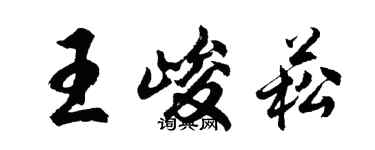 胡问遂王峻菘行书个性签名怎么写