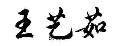 胡问遂王艺茹行书个性签名怎么写