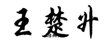 胡问遂王楚升行书个性签名怎么写