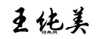 胡问遂王纯美行书个性签名怎么写
