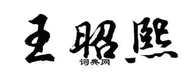 胡问遂王昭熙行书个性签名怎么写