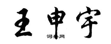 胡问遂王申宇行书个性签名怎么写
