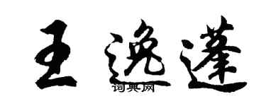 胡问遂王逸蓬行书个性签名怎么写