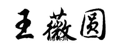 胡问遂王薇圆行书个性签名怎么写