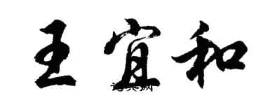 胡问遂王宜和行书个性签名怎么写