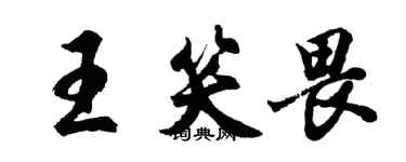 胡问遂王笑畏行书个性签名怎么写