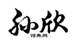 胡问遂孙欣行书个性签名怎么写