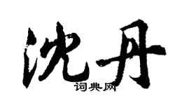 胡问遂沈丹行书个性签名怎么写