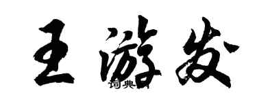 胡问遂王游发行书个性签名怎么写