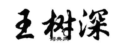 胡问遂王树深行书个性签名怎么写