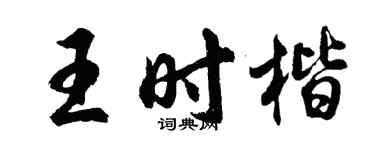 胡问遂王时楷行书个性签名怎么写
