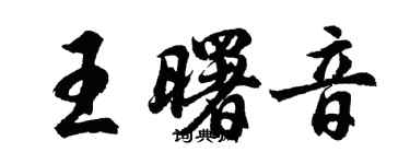 胡问遂王曙音行书个性签名怎么写