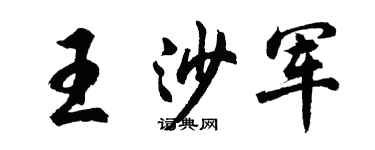 胡问遂王沙军行书个性签名怎么写