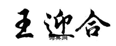 胡问遂王迎合行书个性签名怎么写