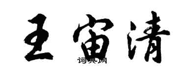 胡问遂王宙清行书个性签名怎么写