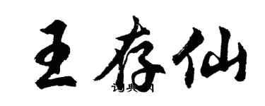 胡问遂王存仙行书个性签名怎么写