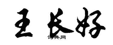 胡问遂王长好行书个性签名怎么写