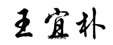 胡问遂王宜朴行书个性签名怎么写