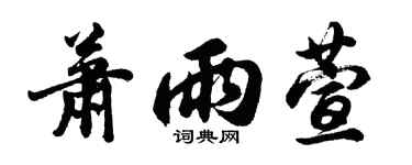 胡问遂萧雨萱行书个性签名怎么写