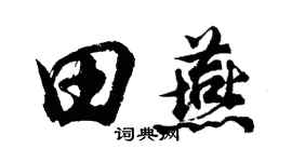 胡问遂田燕行书个性签名怎么写