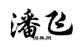 胡问遂潘飞行书个性签名怎么写